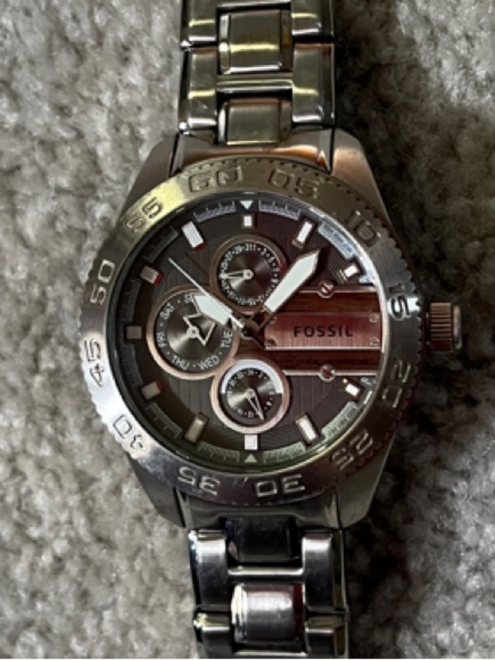 Fossil Men's Silver Stainless Steel Watch